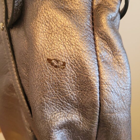 Coach Audrey Medium Cinched North South Tote Gunmetal Silver - Picture 11 of 12